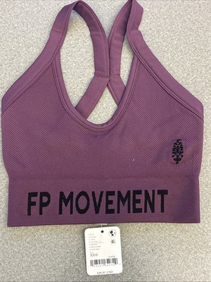Free People Movement Long Haul Logo Bra. XS/S. Purple. NWT.
