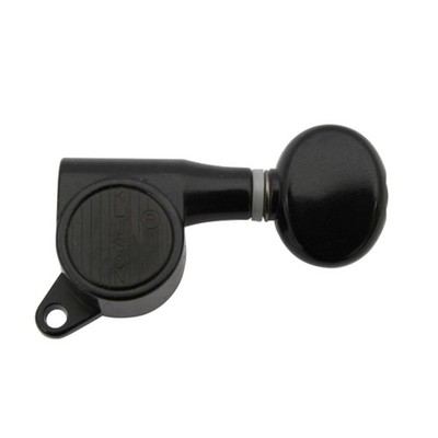 Kluson MLK6LB Lockheads Oval 6L Black - Gitarren Mechanik