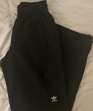 adidas Mens Black Cargo Athleisure Pants L 30...
