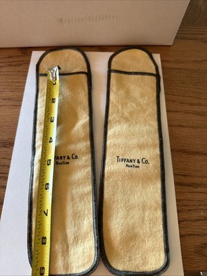 2 Vintage Tiffany & Co New York Pouches. Clean, Inside Measurement 9  X 2.25 