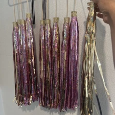 Tambourine Tassel  Shouts Of Joyous Praise! Silver.Borla De Pandereta ¡Gritos De