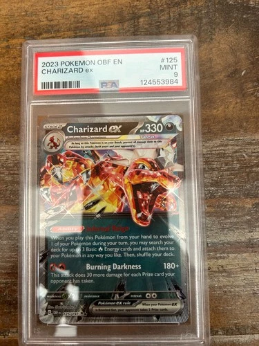 POKEMON 2023 Obsidian Flames CHARIZARD EX #125 PSA 9 Mint RARE 2