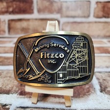 Coal Miners Brass Belt Buckle Fitzco Inc Mining Services Equipment Brass Black