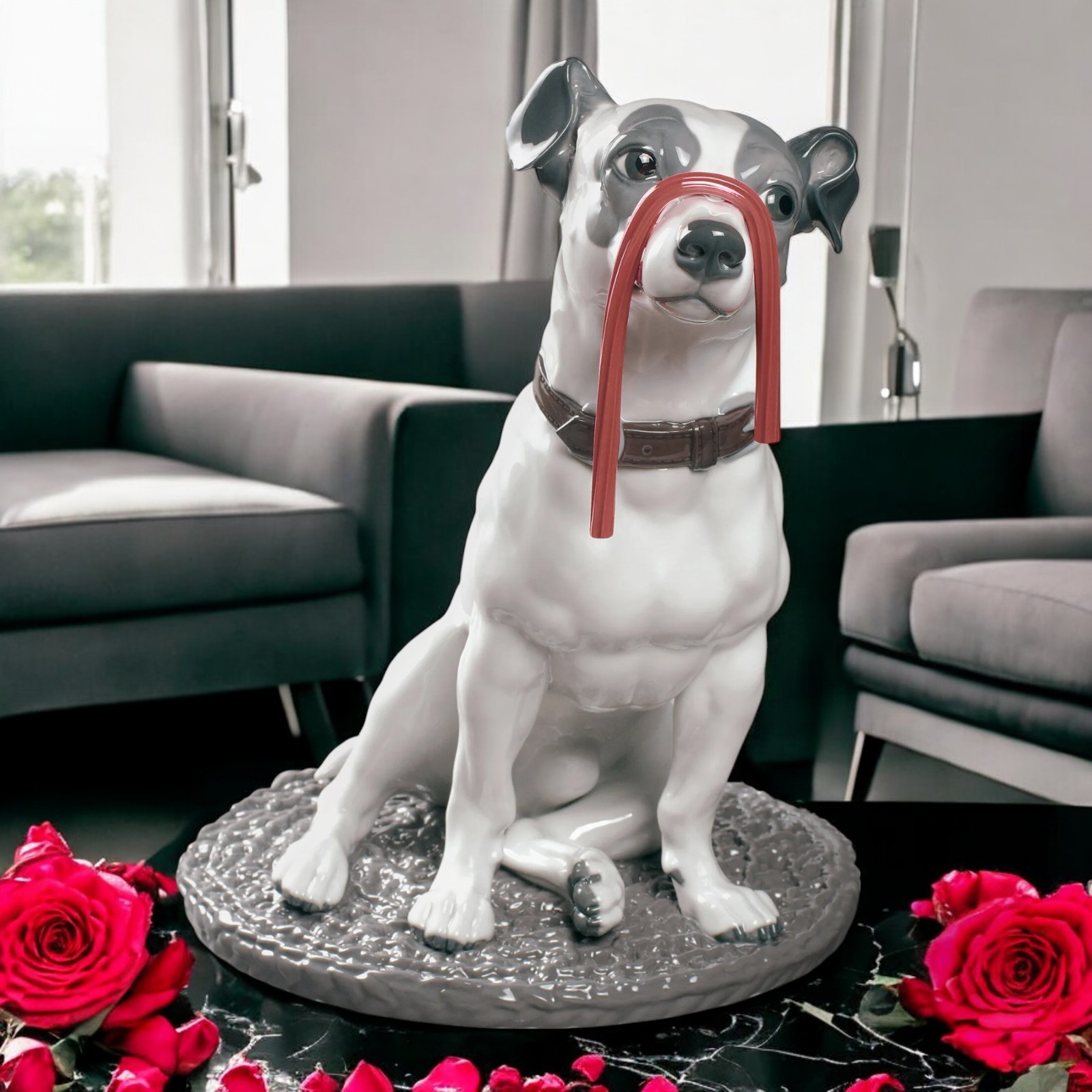 Lladro Jack Russell Terrier with Licorice Dog Figurine 01009192 #9192