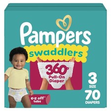 Pampers Diapers - Swaddlers 360  - Size 3, 70 Count, up to 100 White