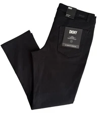 NWT DKNY Mens Ultimate Stretch Pants Stanton Slim Fit 32 33 34 36 Black P2