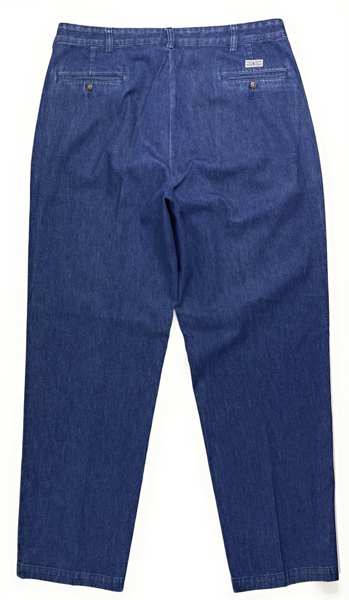 Vintage Polo Ralph Lauren Mens Andrew Pant Size 38x33 Pleated Wide