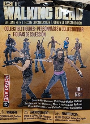 The Walking Dead AMC Mcfarlane building sets WALKERS Mini Figure rare-Lot of 2