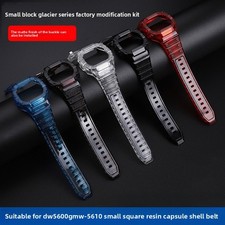 For casio DW5600 GW-B5600 GMW-5610 Transparent coloured case watch strap set