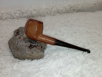 Rare Vintage Genuine Leather Sheathed Hex Pipe - Marked C.D.F