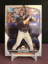 2023 Bowman Draft Chrome Cole Foster #BDC-128 1st Bowman RC