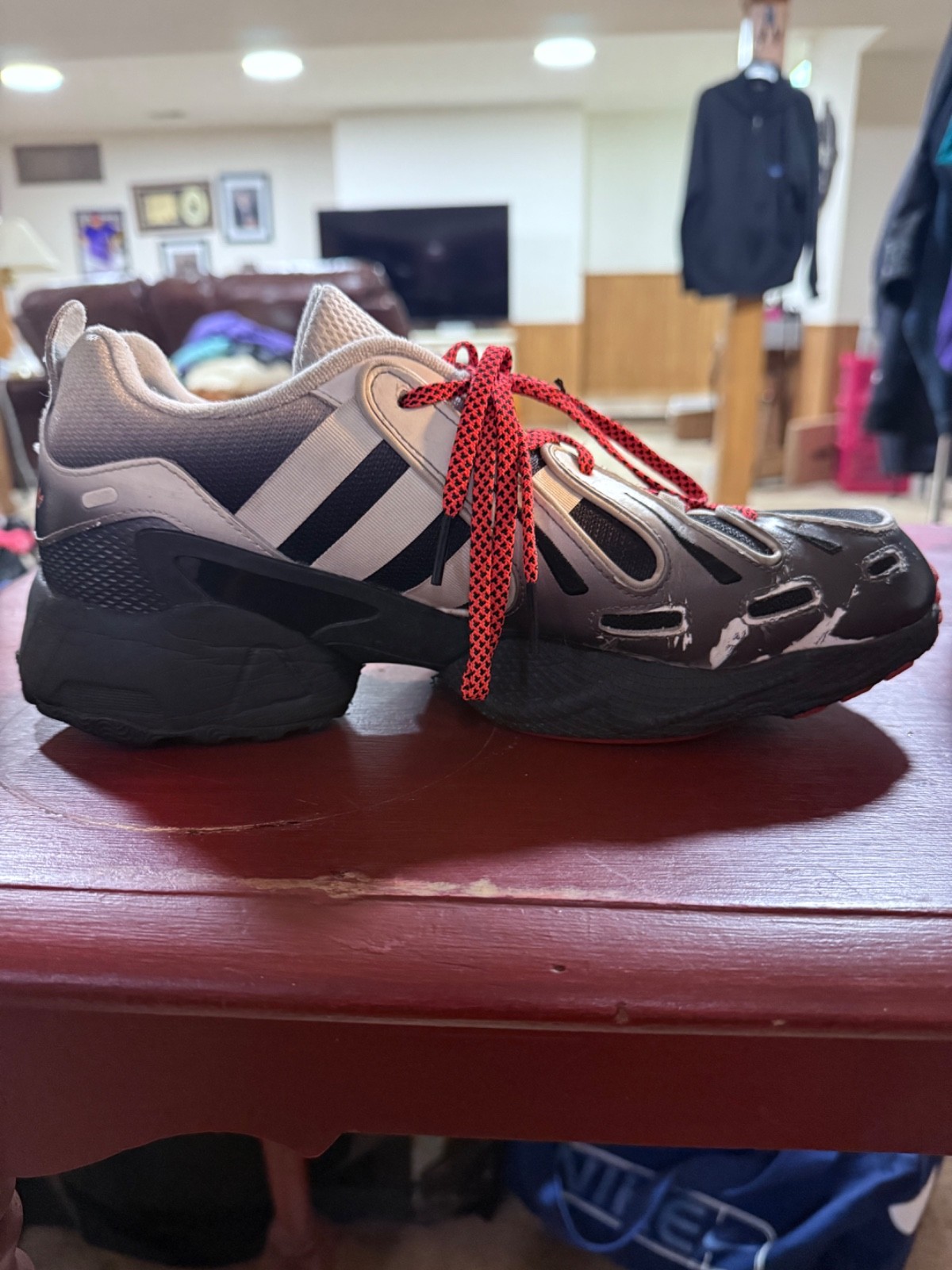 Size 10.5 - Adidas EQT Gazelle Charcoal Solar Ora… - image 4