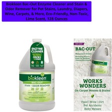 Eco-Friendly Bac-Out 128 oz Cleaner - Plant-Based Formula for Stains Odors