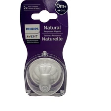 Philips Avent Bottle Nipple 0M+ Set of 2 Natural Response Flow 2 SCY962/04