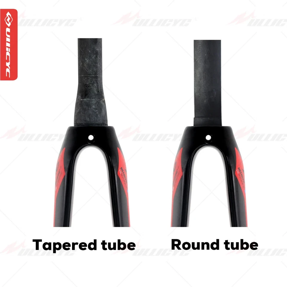 Horquilla rígida de fibra de carbono para bicicleta de carretera de freno de disco horquillas rígidas de eje pasante de 28,6 mm 700c Foto 3 de 4