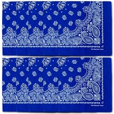 Premium Soft Cotton Designer Bandanas Pack for Men Pack of 10 Majorelle Blue