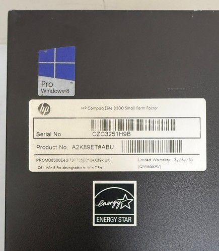 PC DE ESCRITORIO HP ELITE 8300 SFF INTEL CORE I7 TURBO 3,9 GHZ 8 GB RAM WINDOWS 10 - Imagen 10 de 12