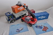 PLAYMOBIL 5256 Gro&szlig;er Containerstapler + 5255 Cargo Lkw m. Container Truck Hafen