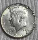 1964 D Kennedy Silver Half Dollar. Estimated Almost Uncirculated 58. A0853.