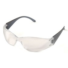 ERB153; Boas Safety Glasses Smoke Frame Clear Lens