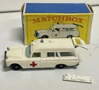 Vintage 1968 Matchbox 3 Mercedes Benz Binz Ambulance +Box & Stretcher Lesney #1