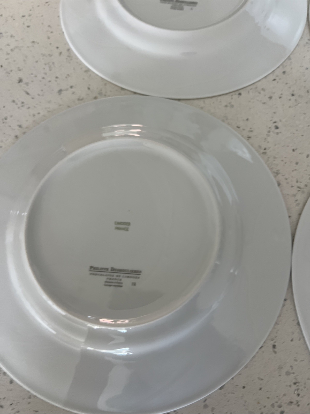 Philippe Deshoulieres Limoges France Porcelain Golf Themed 6  Plates 8.5 Inches