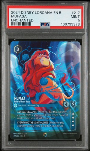 Mufasa - Ruler of Pride Rock graded PSA 9 for sale on eBay