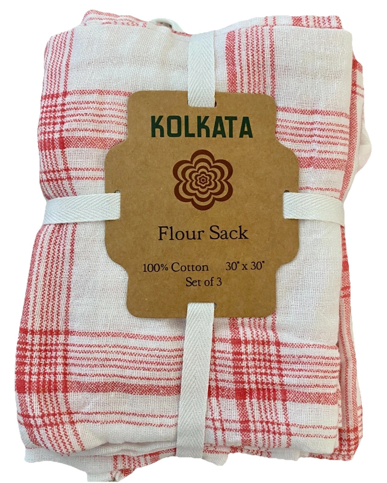 S Red White Plaid Cotton 30x30