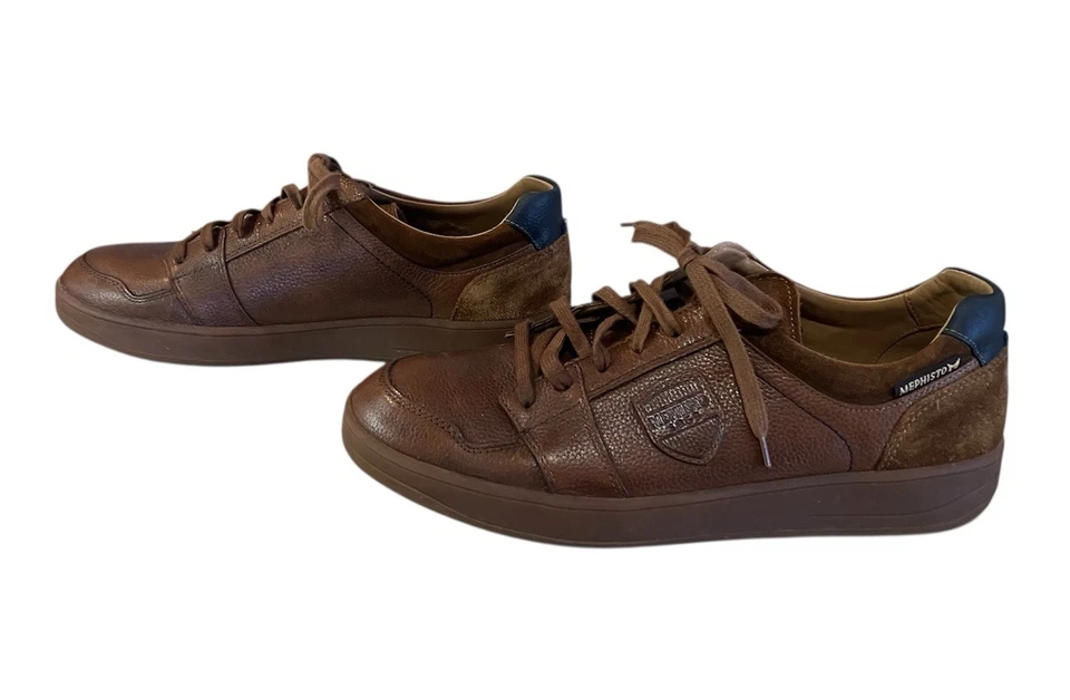 Cadarços masculinos de couro pebbled marrom e camurça Mephisto City Hiker tamanho 10 EUA/ EUR 9,5 - Imagem 2 de 4