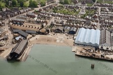 IWC693 - Aerial view of Whites Shipyard at East Cowes , Isle of Wight -print 6x4