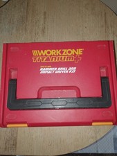 WORKZONE Titanium+ 18V Li-Ion Hammer Drill & Impact Driver Kit,