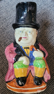 Rare Vintage Sir Winston Churchill Toby Jug Mug 8'' CH Brannam circa 1940 - 1945