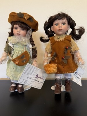 Duck House Heirloom Dolls Bailey & Bambi Set w/ Boxes Tags Ltd Ed