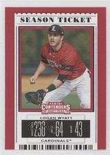 2019 Panini Contenders Draft Picks Logan Wyatt (Red Jersey) #18 0nr3