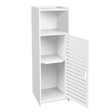 Bathroom Storage Cabinet 3 Tier Floor Cabinet Organizer with Door Free-Standing