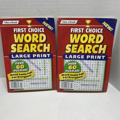 Take A Break First Choice Word Search Large Print March 2025 Lot Of 2!