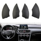 For Fiat 500 Radio CD Button Replacement Cover Removal Pack of 4 (Black)