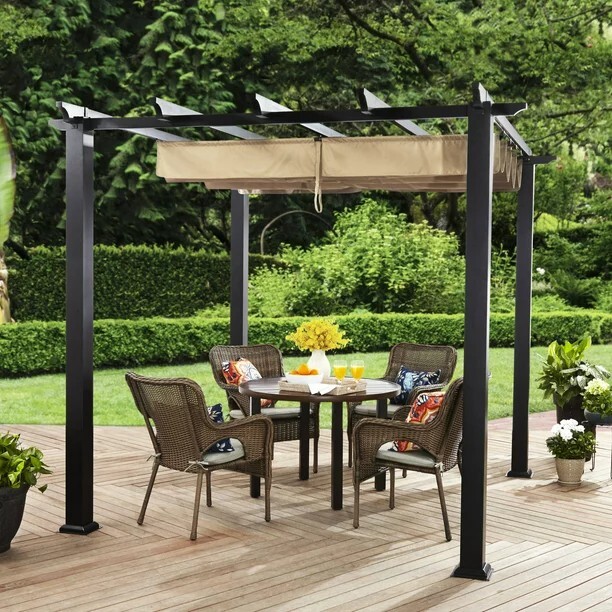 Better Homes Gardens Meritmoor x x Black Steel Pergola