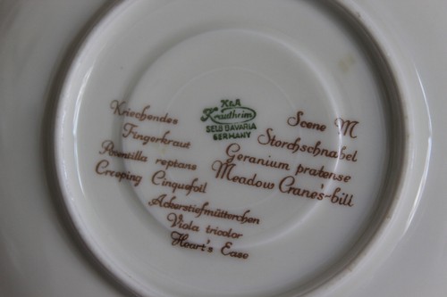 Krautheim Wiesengrund und Bergeshöhn Teetasse mit Untertasse Selb Bavaria - Picture 9 of 9