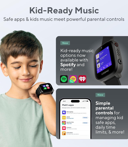 4 Kids Smart Watch by Cosmo | Phone Watch & GPS Tracker | Enhanced Parental Cont - Picture 4 of 12