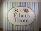 Wall Decor Sign Set “Ethan’s Room” And “Ethan”Canvas Styled Print