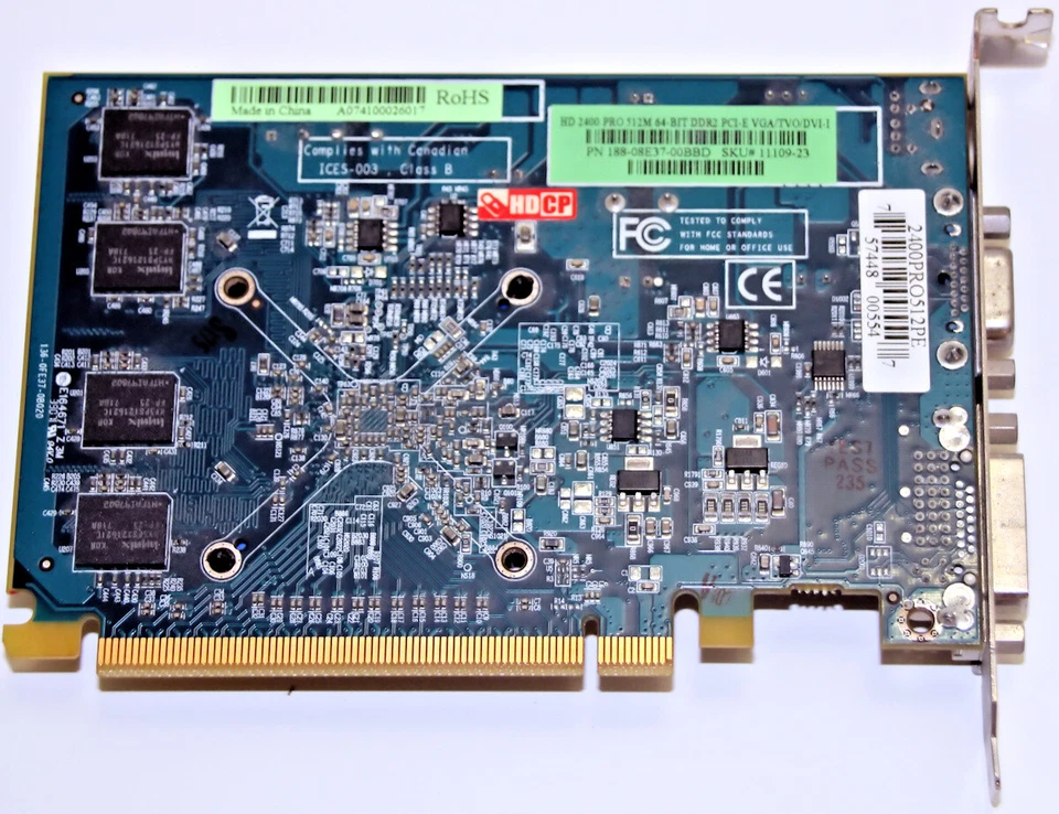 ATI HD2400 PRO 512MB DDR2 PCI E VGA/TVO/DVI-I, Ships FAST (#236) - Image 2 of 3