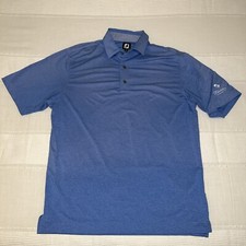 FootJoy Golf Polo Shirt Mens Large Blue Stretch Short Sleeve Performance