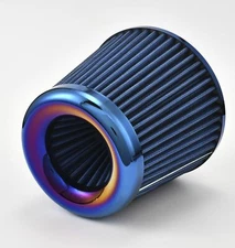 Car Air Filter High Flow Round Tapered Cone Closed-Top Cool Air Filter Universal