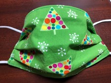 Christmas Trees Face Mask.100 Quilters Cotton. Kids, Teen  Adult Sizes.