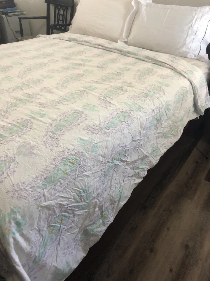 FUNDA NÓRDICA POTTERY BARN KIDS ELYSE F/QUEEN ELEFANTE PAISLEY PÚRPURA USADA EN EXCELENTE ESTADO Foto 2 de 4