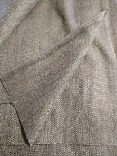 REMNANT Tan Brown Herringbone Wool or Blend Suiting Fabric 11" L x 62" Wide