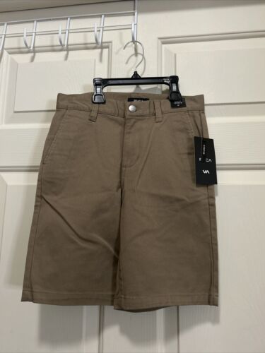 Neu mit Etikett Jungen RVCA Wkday Stretch khaki Shorts Größe 24