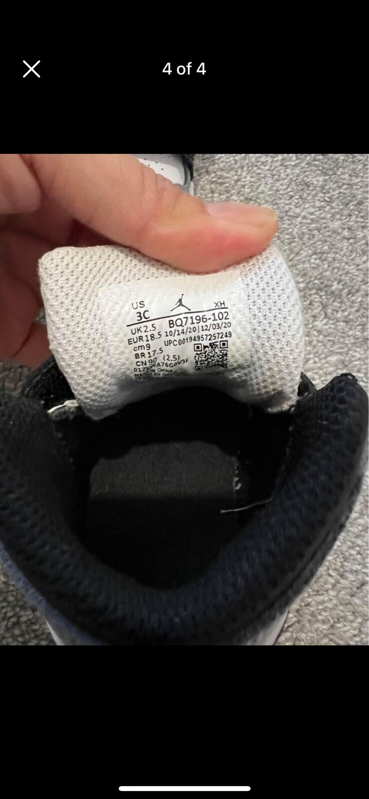 PONY Scarpe Nike Air Jodan Sky Crib taglia uk 2 5