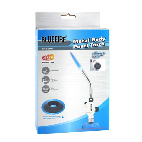 BLUEFIRE Metal Pearl Handle Propane Turbo Torch Head Welding Brazing Multpurpose - Picture 12 of 38
